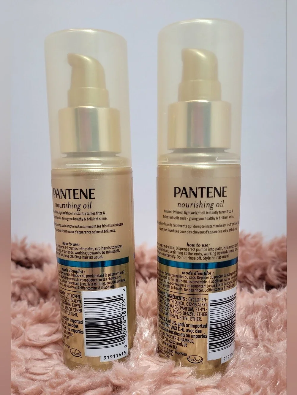 Set of 2 Pantene Pro-V Smooth Nourishing Hair Oil Serum Brand New, Discontinued